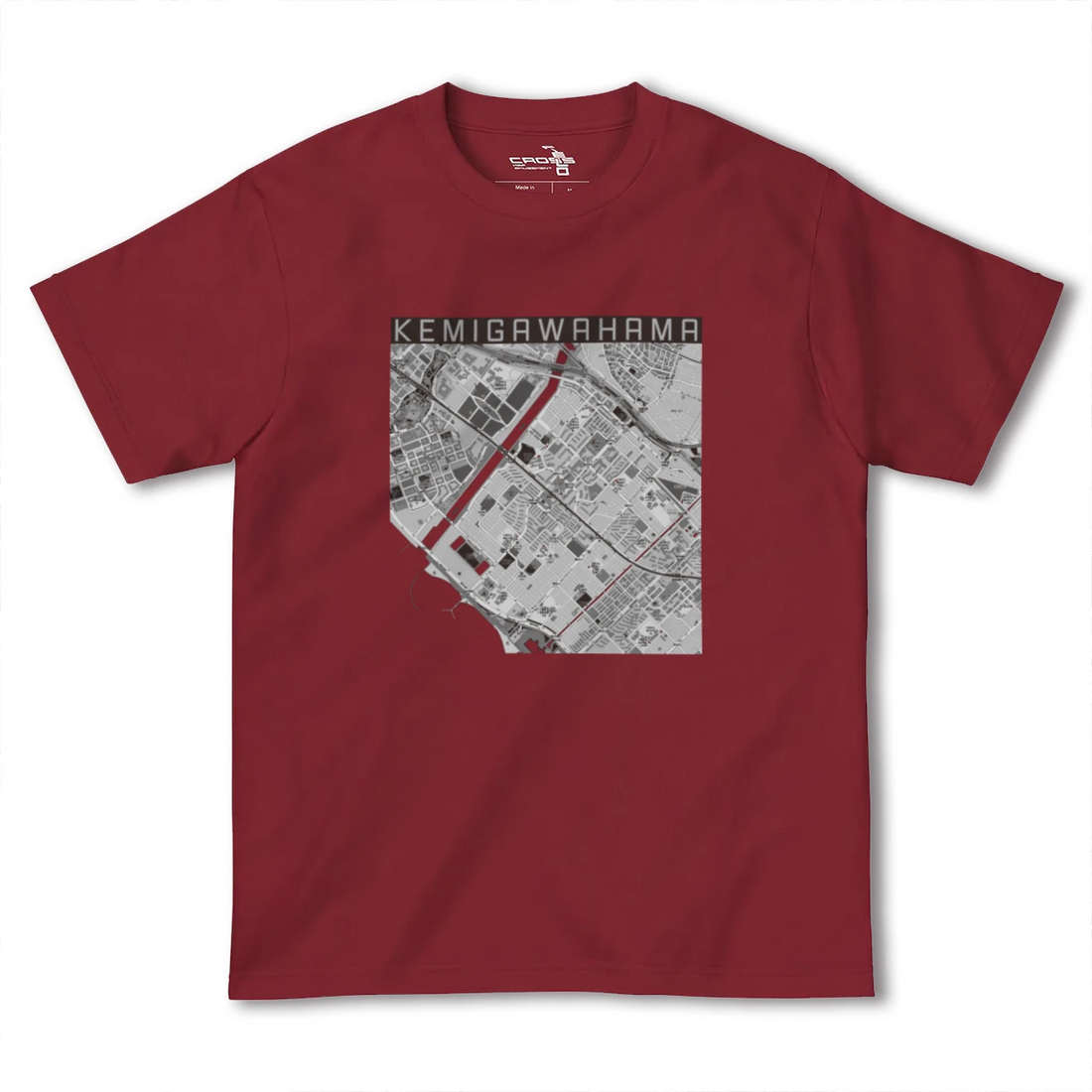 【検見川浜(千葉県)】地図柄ヘビーウェイトTシャツ