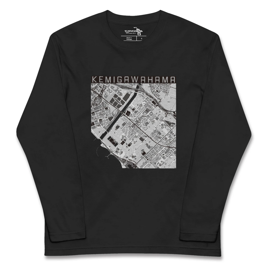 【検見川浜(千葉県)】地図柄ロングスリーブTシャツ