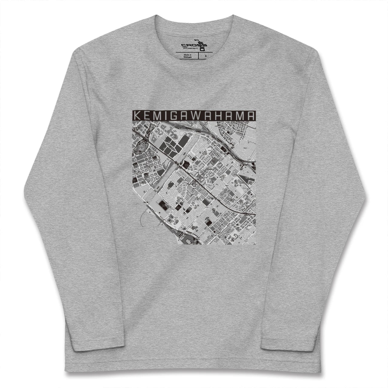 【検見川浜(千葉県)】地図柄ロングスリーブTシャツ