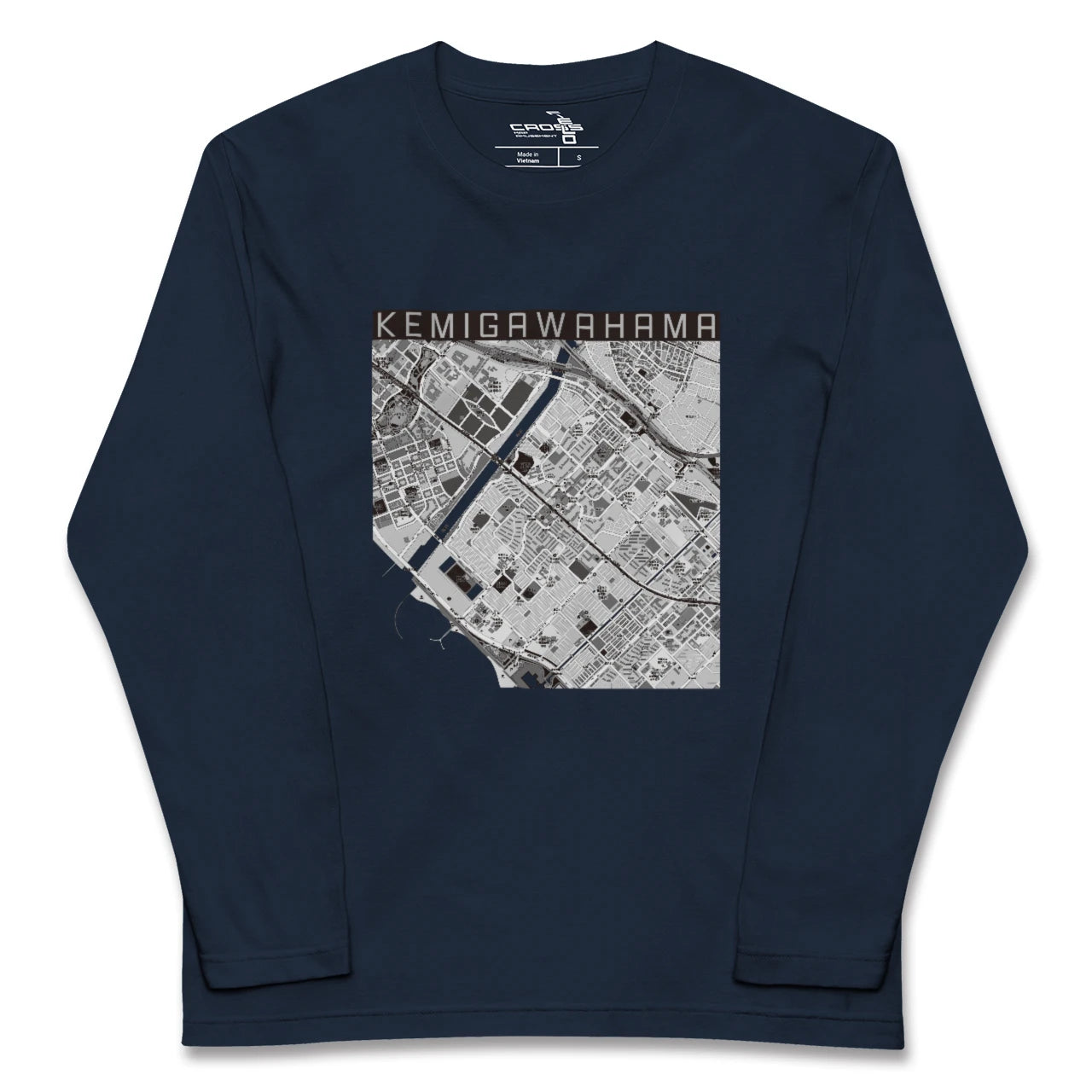 【検見川浜(千葉県)】地図柄ロングスリーブTシャツ