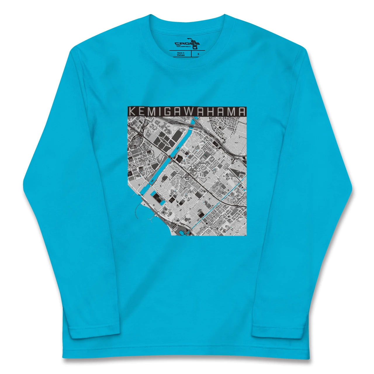 【検見川浜(千葉県)】地図柄ロングスリーブTシャツ