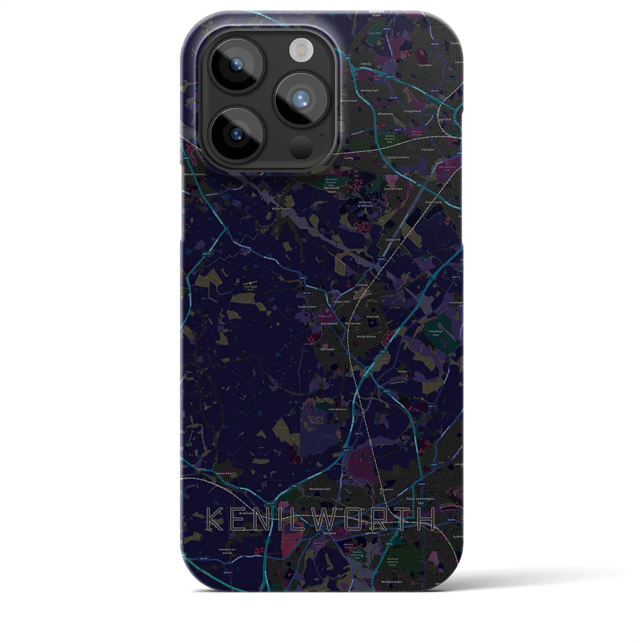 【ケニルワース(イギリス)】地図柄iPhoneケース(バックカバータイプ)