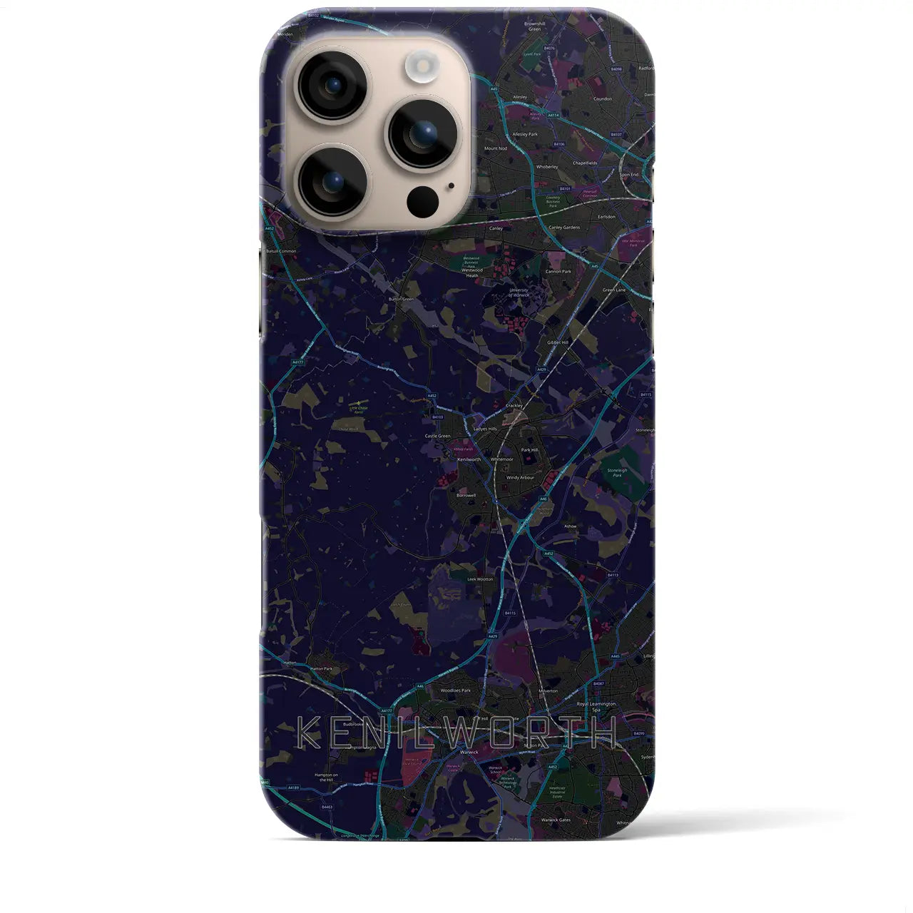 【ケニルワース(イギリス)】地図柄iPhoneケース(バックカバータイプ)