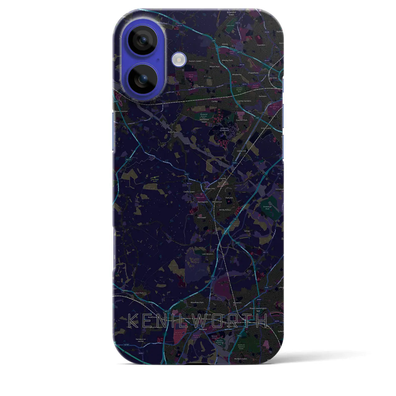 【ケニルワース(イギリス)】地図柄iPhoneケース(バックカバータイプ)