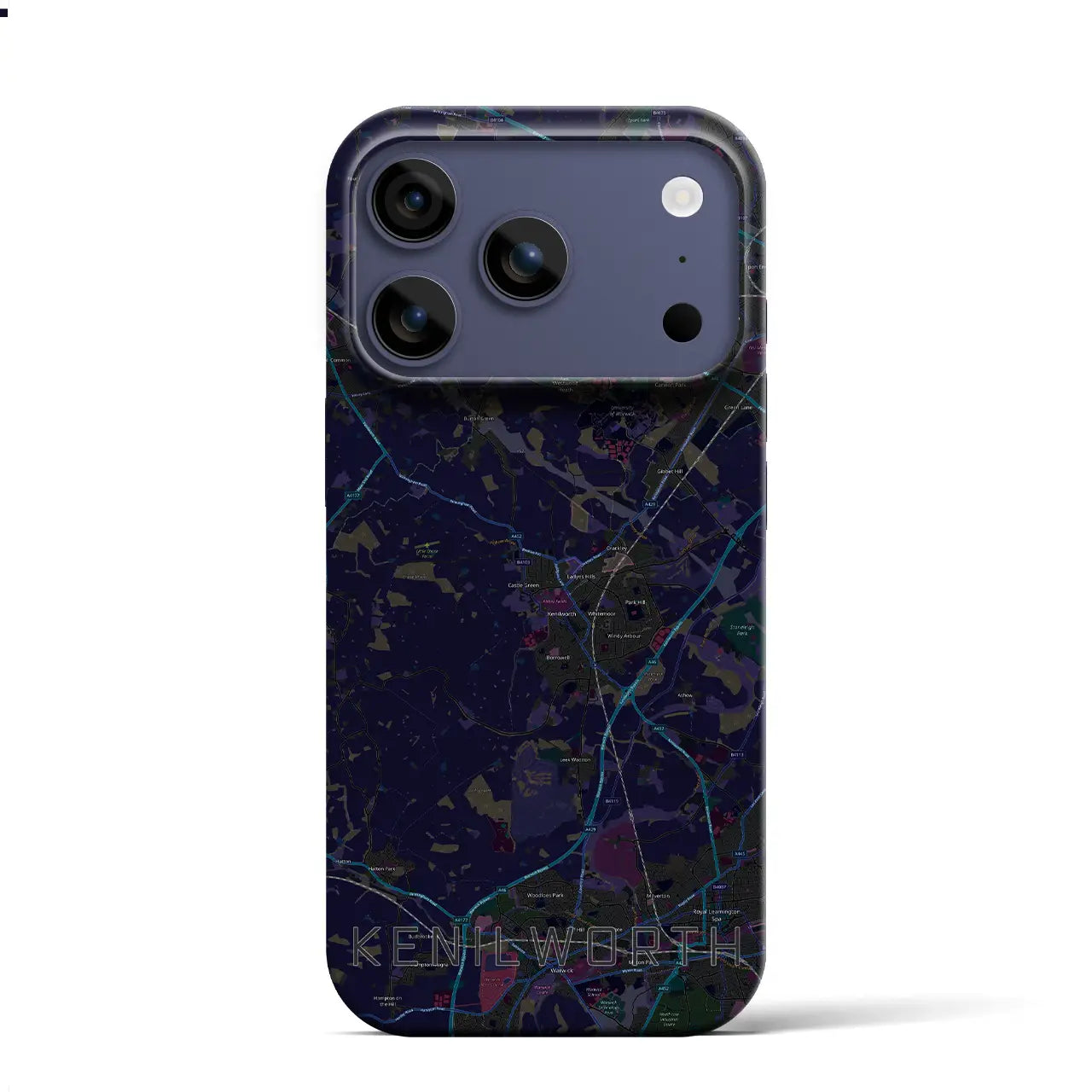 【ケニルワース(イギリス)】地図柄iPhoneケース(バックカバータイプ)