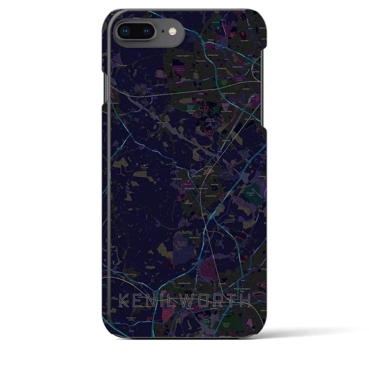 【ケニルワース(イギリス)】地図柄iPhoneケース(バックカバータイプ)