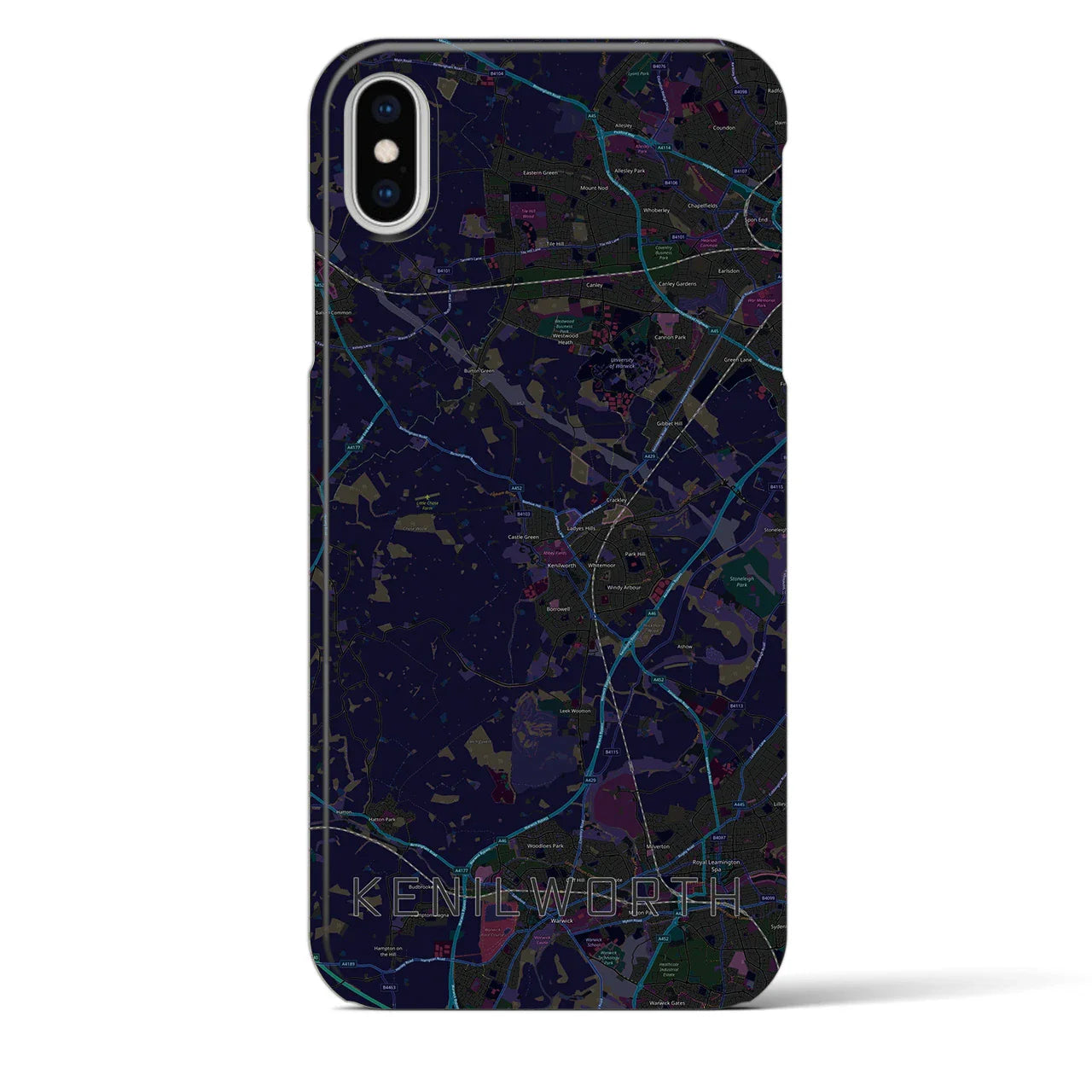 【ケニルワース(イギリス)】地図柄iPhoneケース(バックカバータイプ)