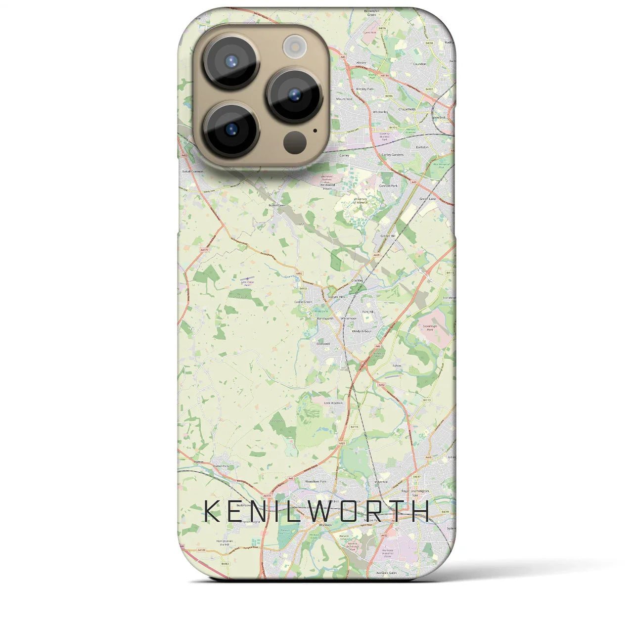 【ケニルワース(イギリス)】地図柄iPhoneケース(バックカバータイプ)
