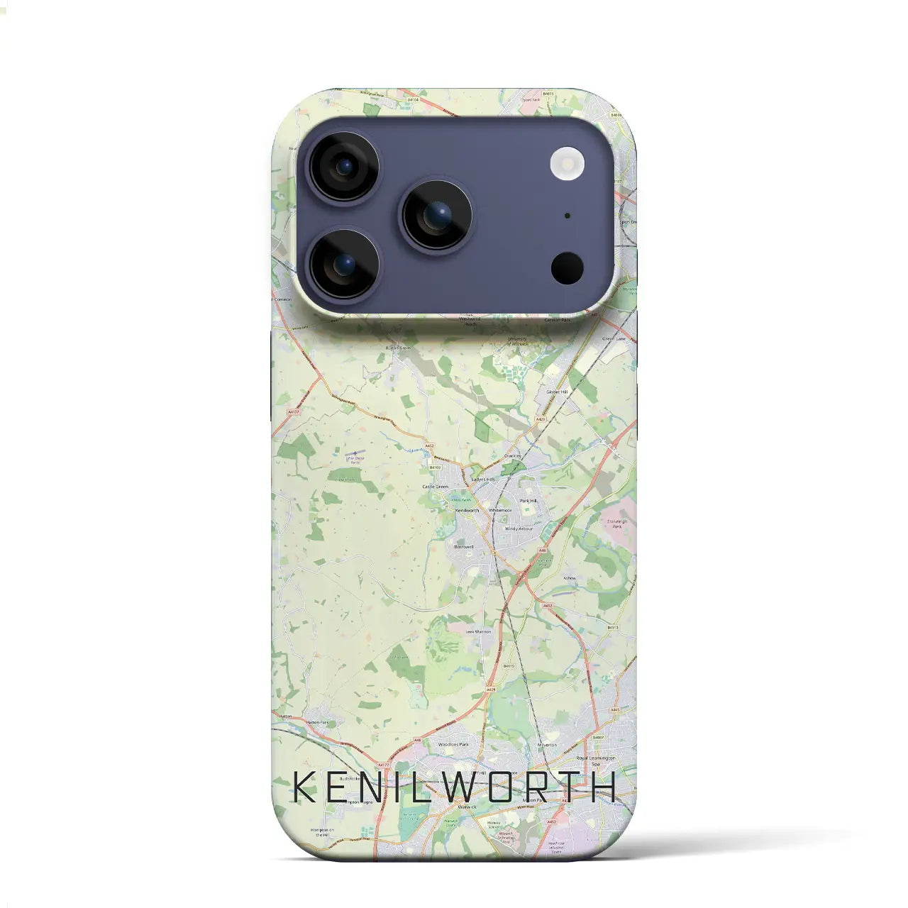 【ケニルワース(イギリス)】地図柄iPhoneケース(バックカバータイプ)