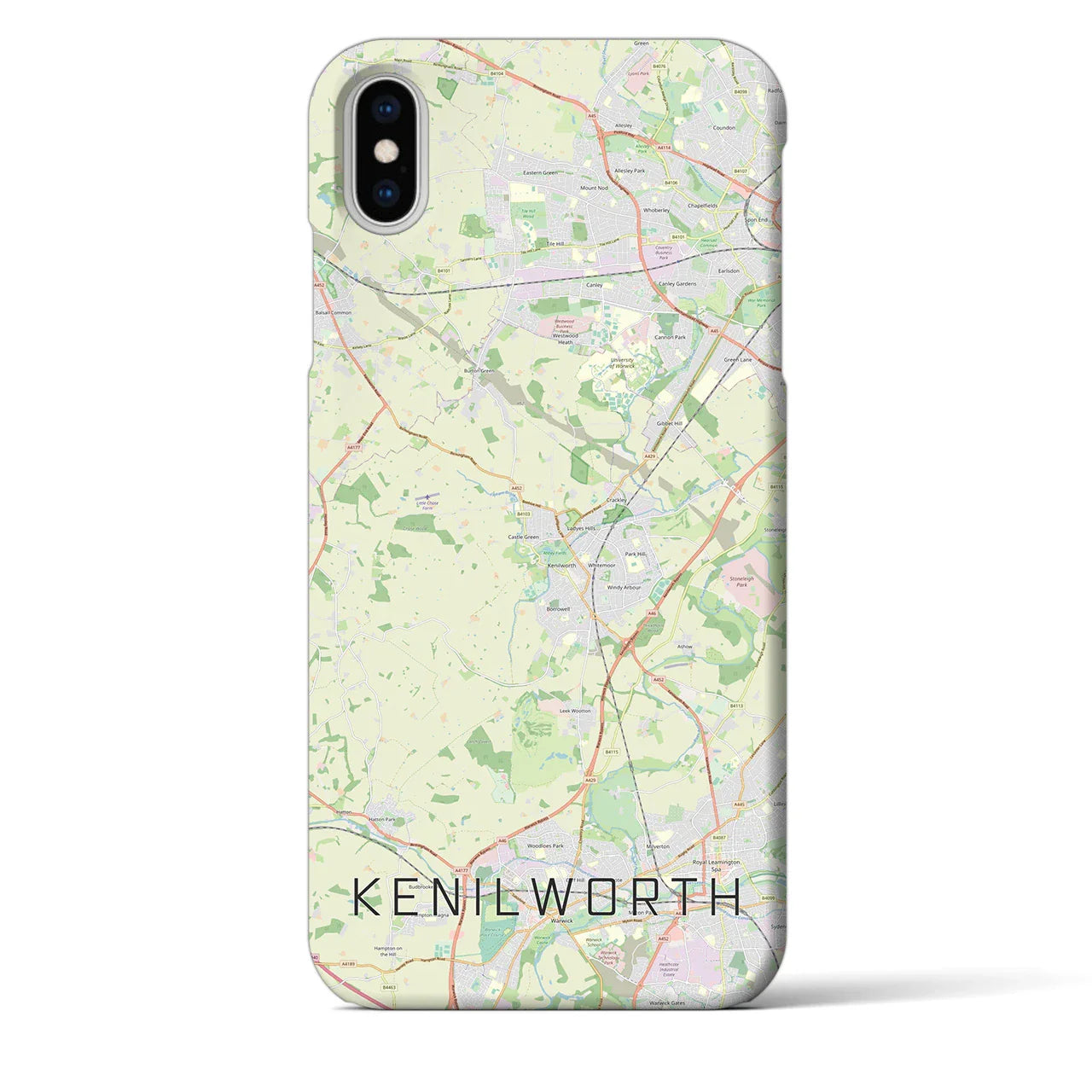 【ケニルワース(イギリス)】地図柄iPhoneケース(バックカバータイプ)