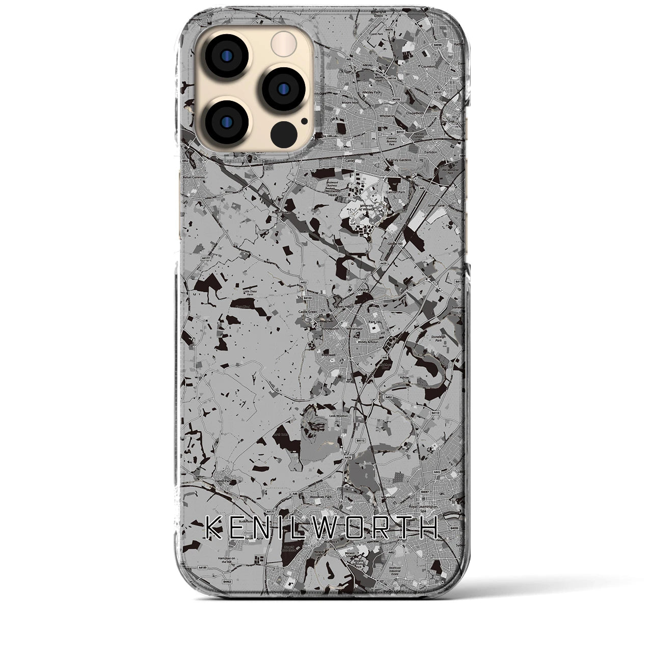 【ケニルワース(イギリス)】地図柄iPhoneケース(クリアタイプ)