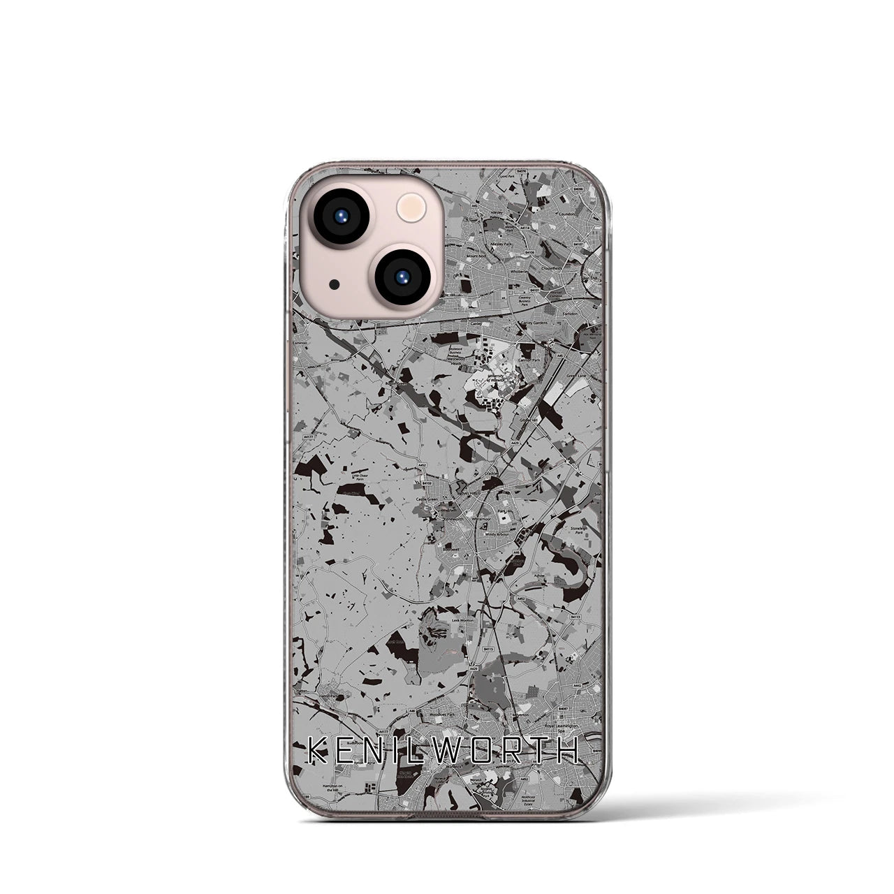 【ケニルワース(イギリス)】地図柄iPhoneケース(クリアタイプ)