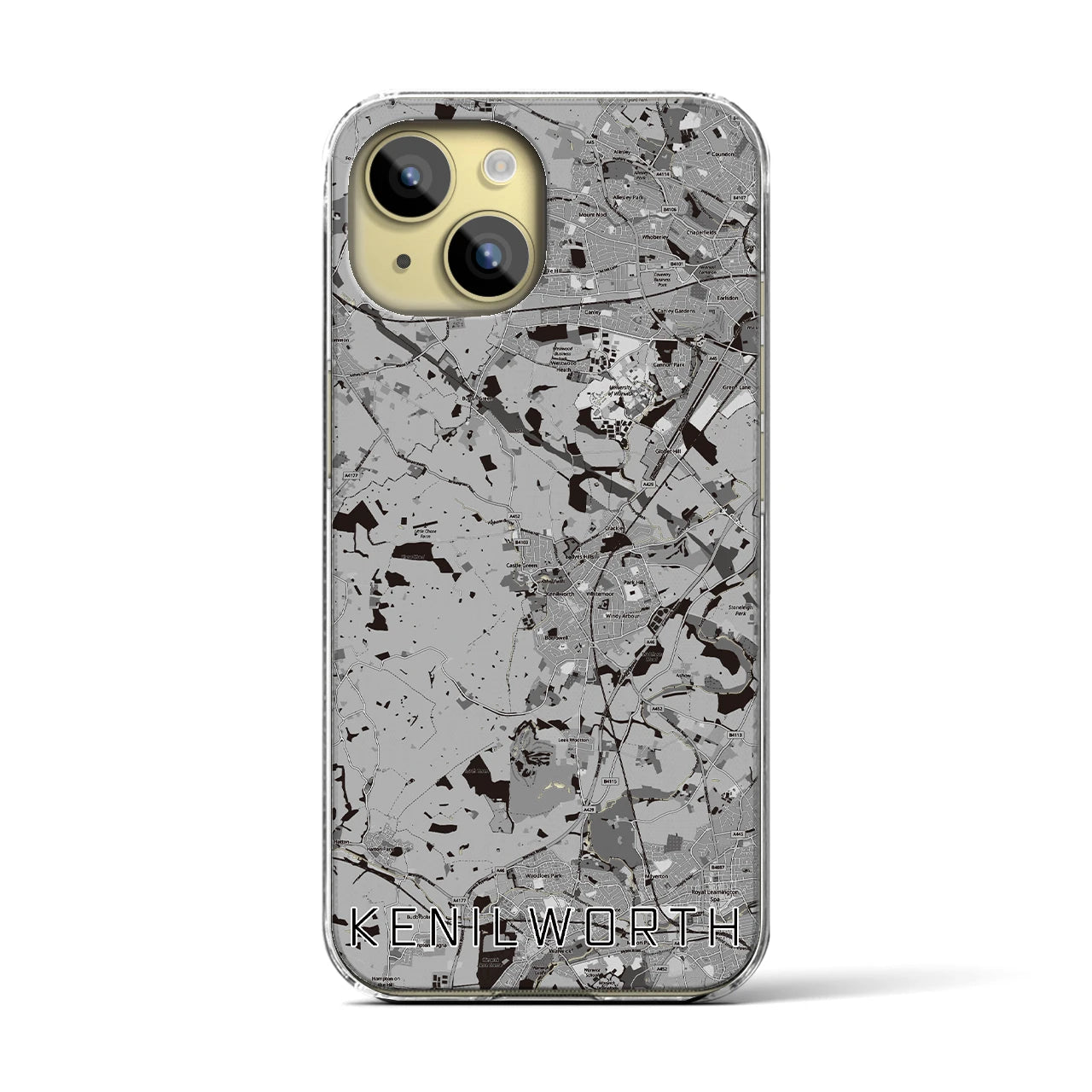 【ケニルワース(イギリス)】地図柄iPhoneケース(クリアタイプ)