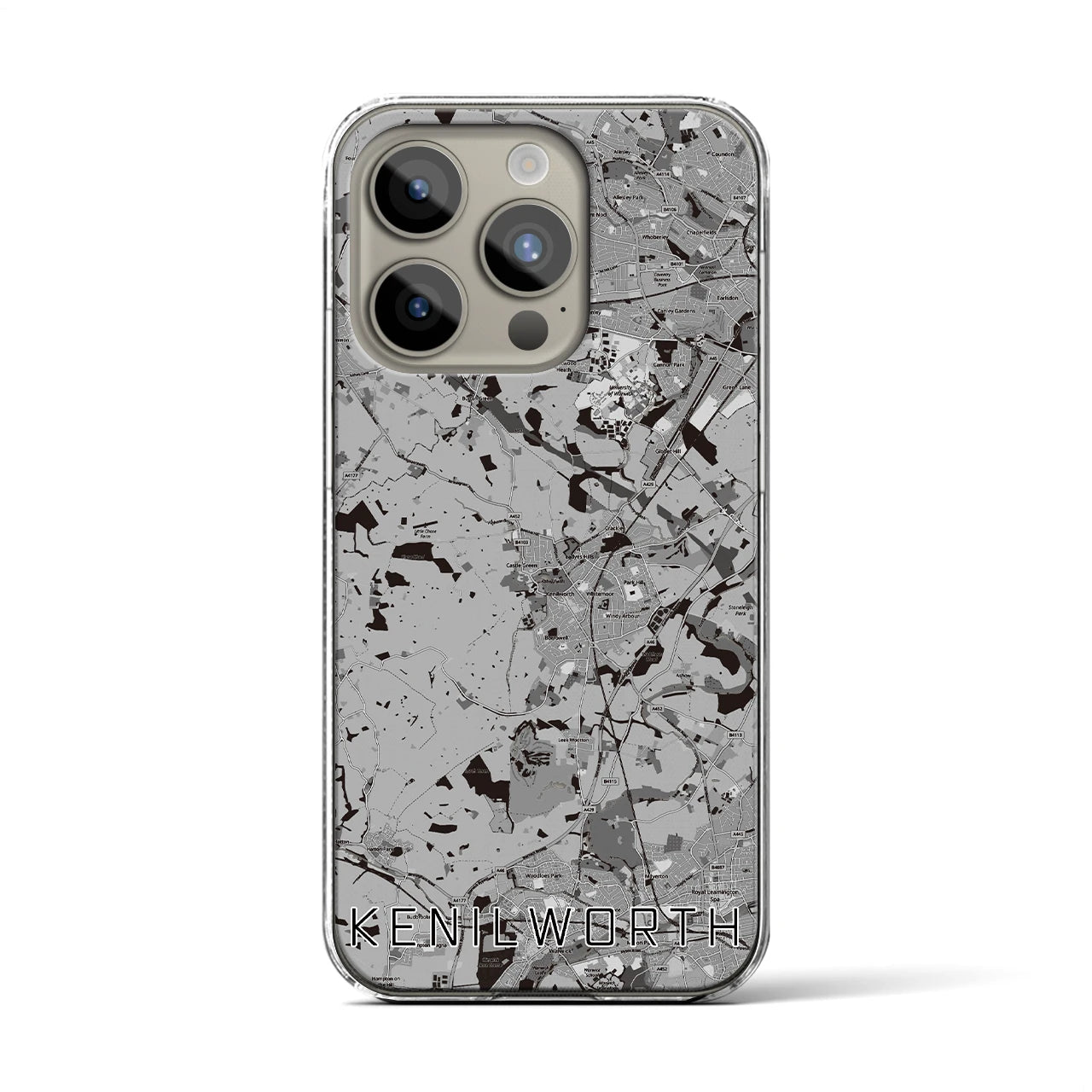 【ケニルワース(イギリス)】地図柄iPhoneケース(クリアタイプ)