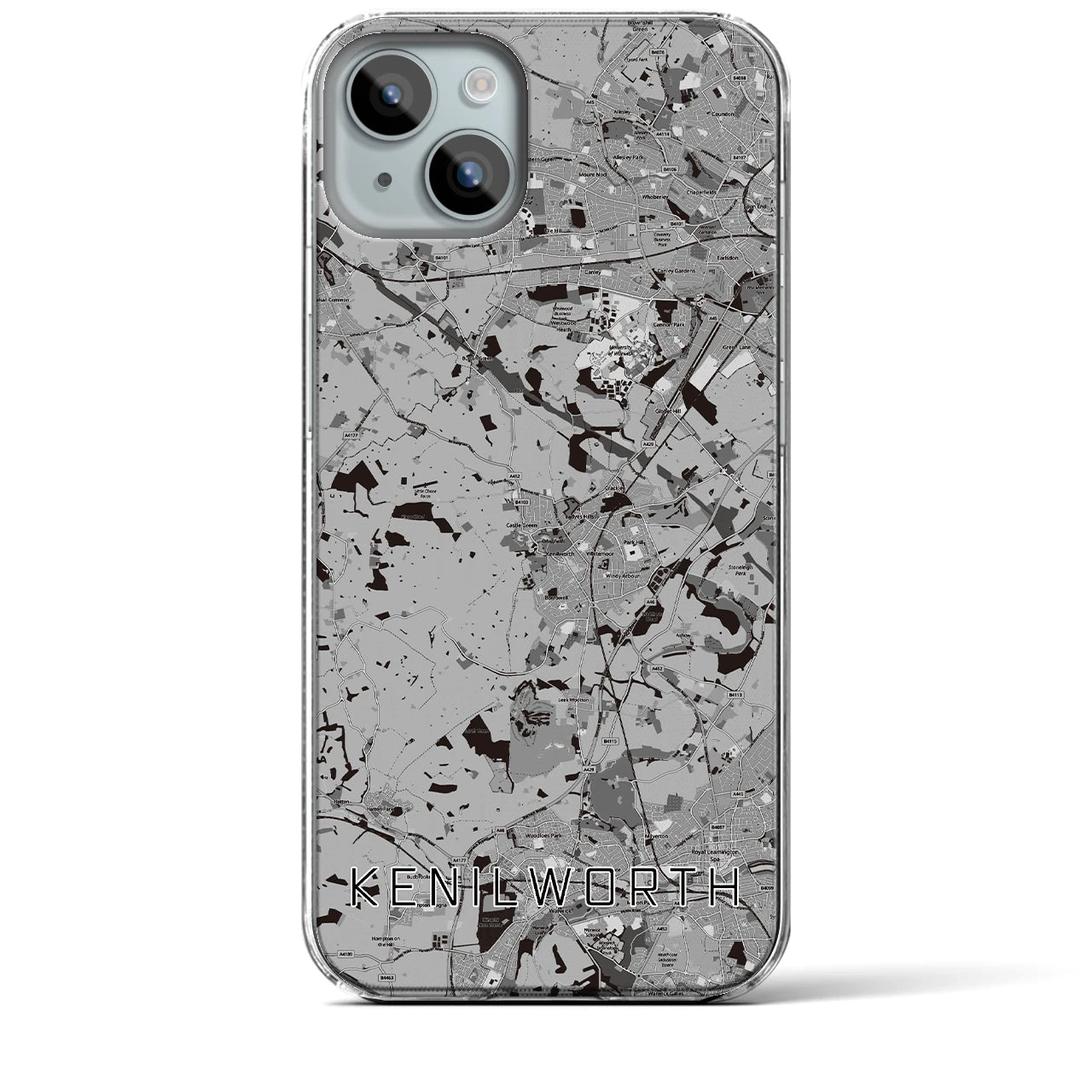 【ケニルワース(イギリス)】地図柄iPhoneケース(クリアタイプ)
