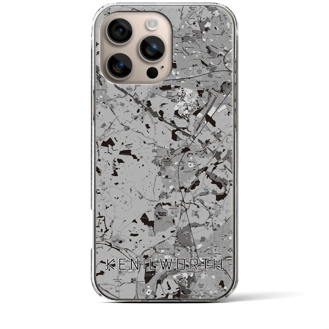 【ケニルワース(イギリス)】地図柄iPhoneケース(クリアタイプ)