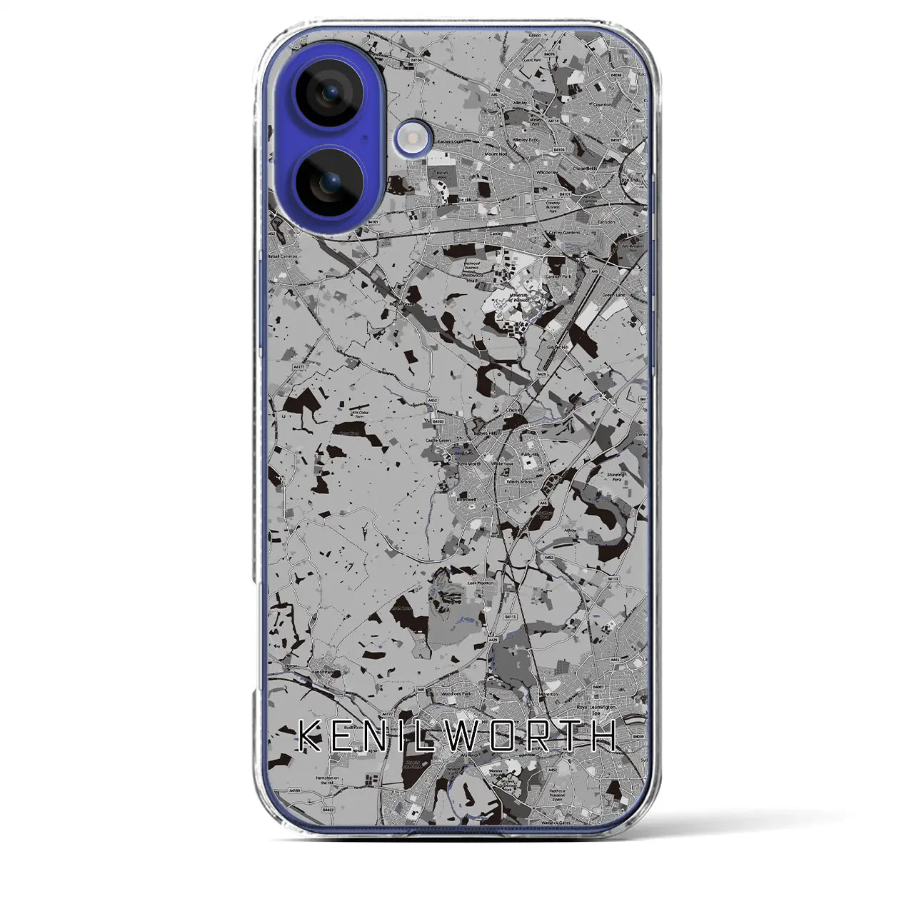 【ケニルワース(イギリス)】地図柄iPhoneケース(クリアタイプ)