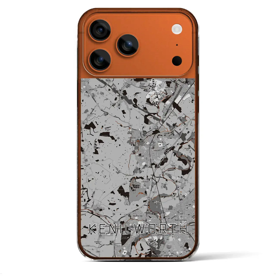 【ケニルワース(イギリス)】地図柄iPhoneケース(クリアタイプ)