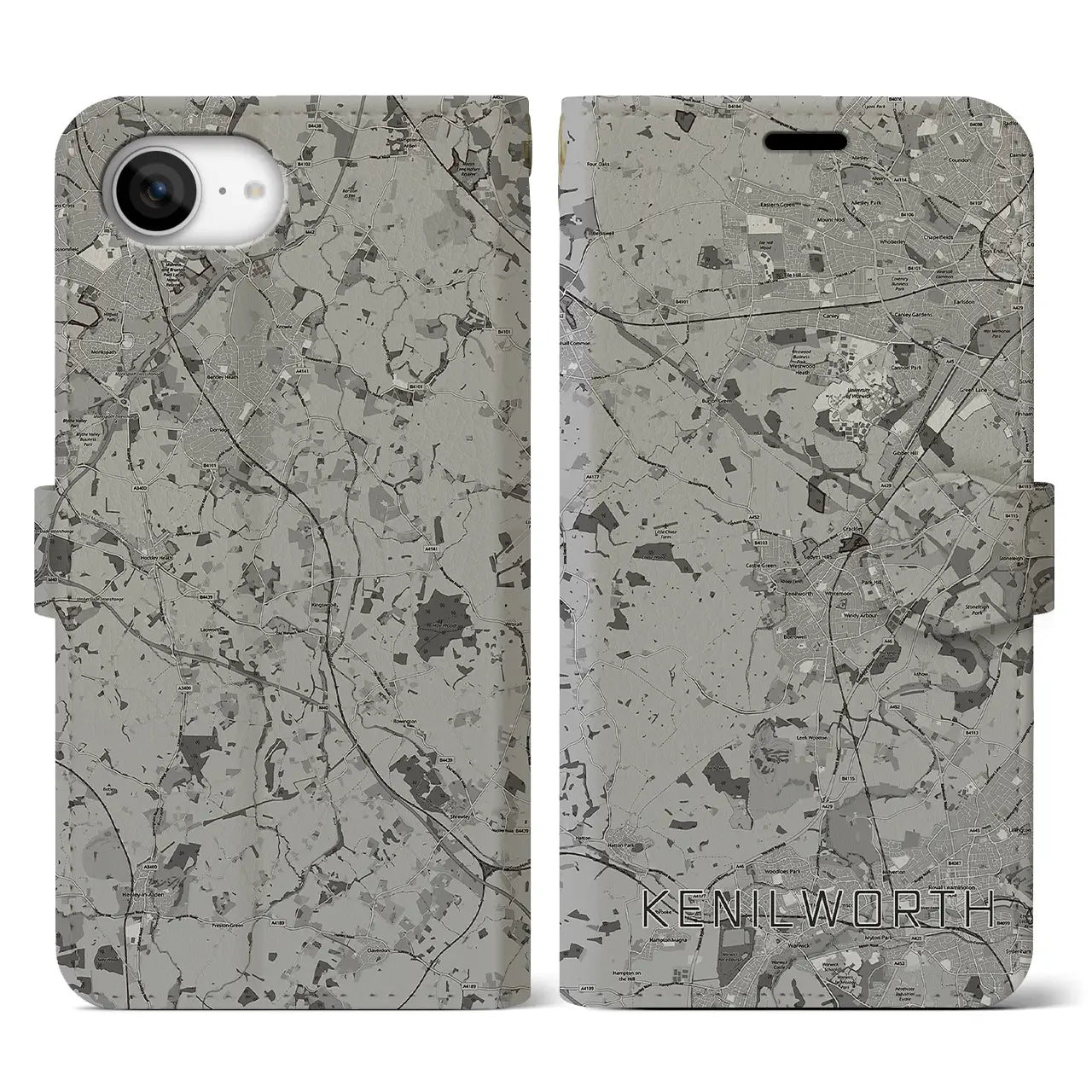 【ケニルワース(イギリス)】地図柄iPhoneケース(手帳タイプ)