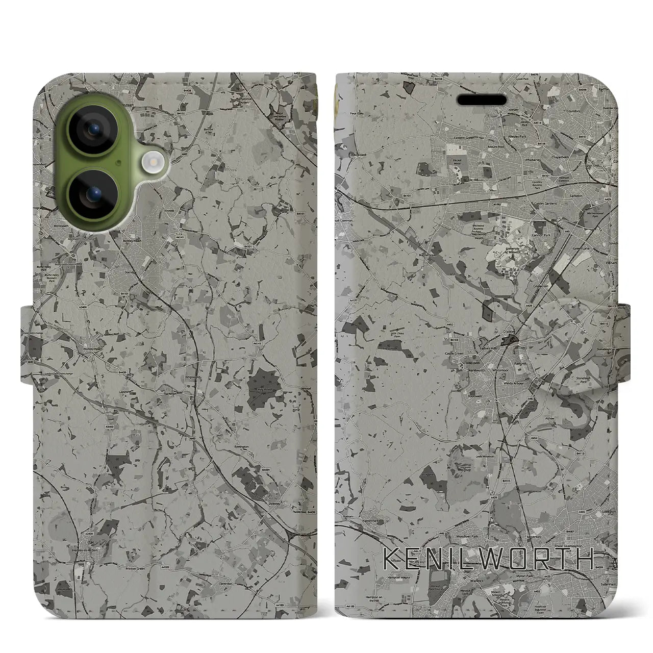 【ケニルワース(イギリス)】地図柄iPhoneケース(手帳タイプ)