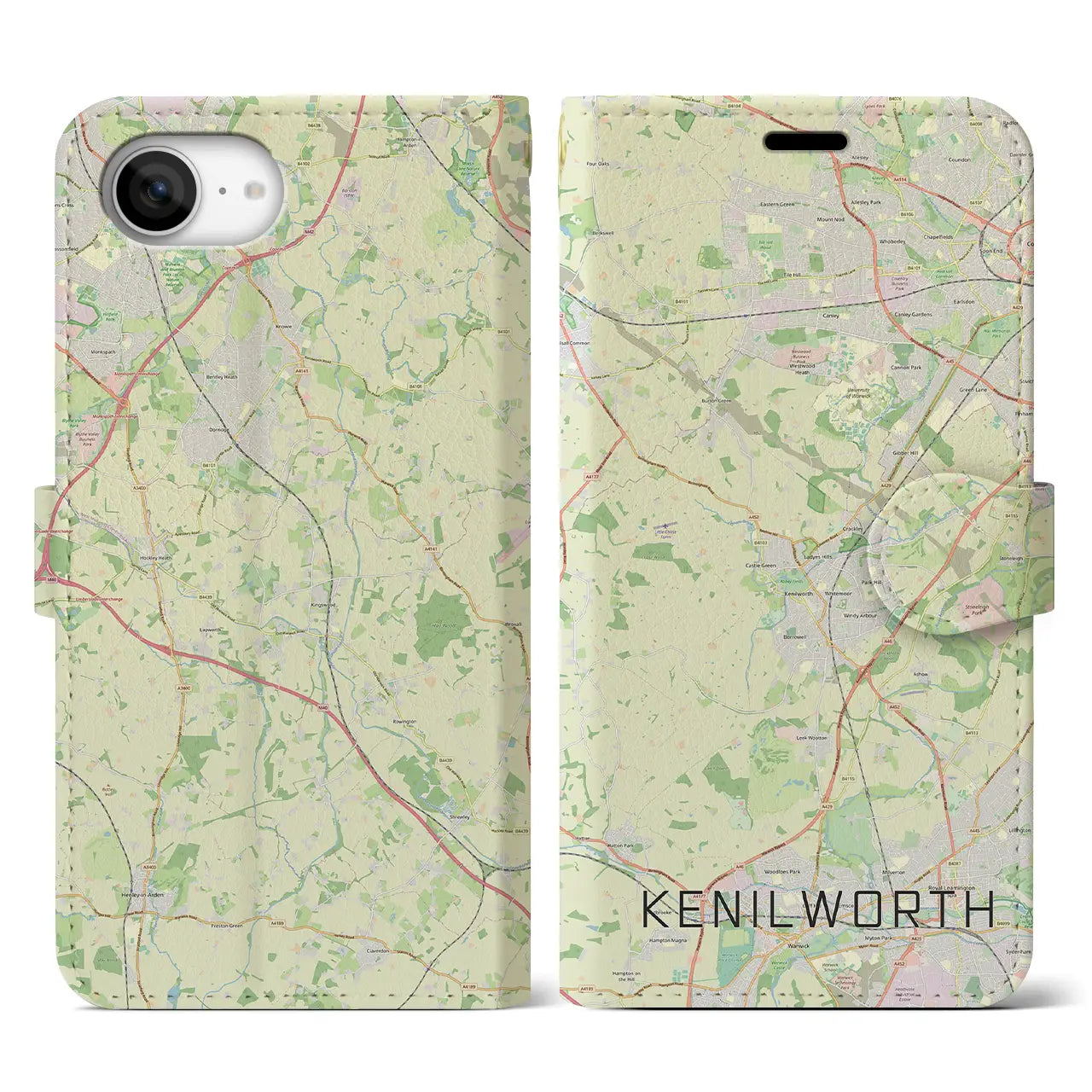 【ケニルワース(イギリス)】地図柄iPhoneケース(手帳タイプ)