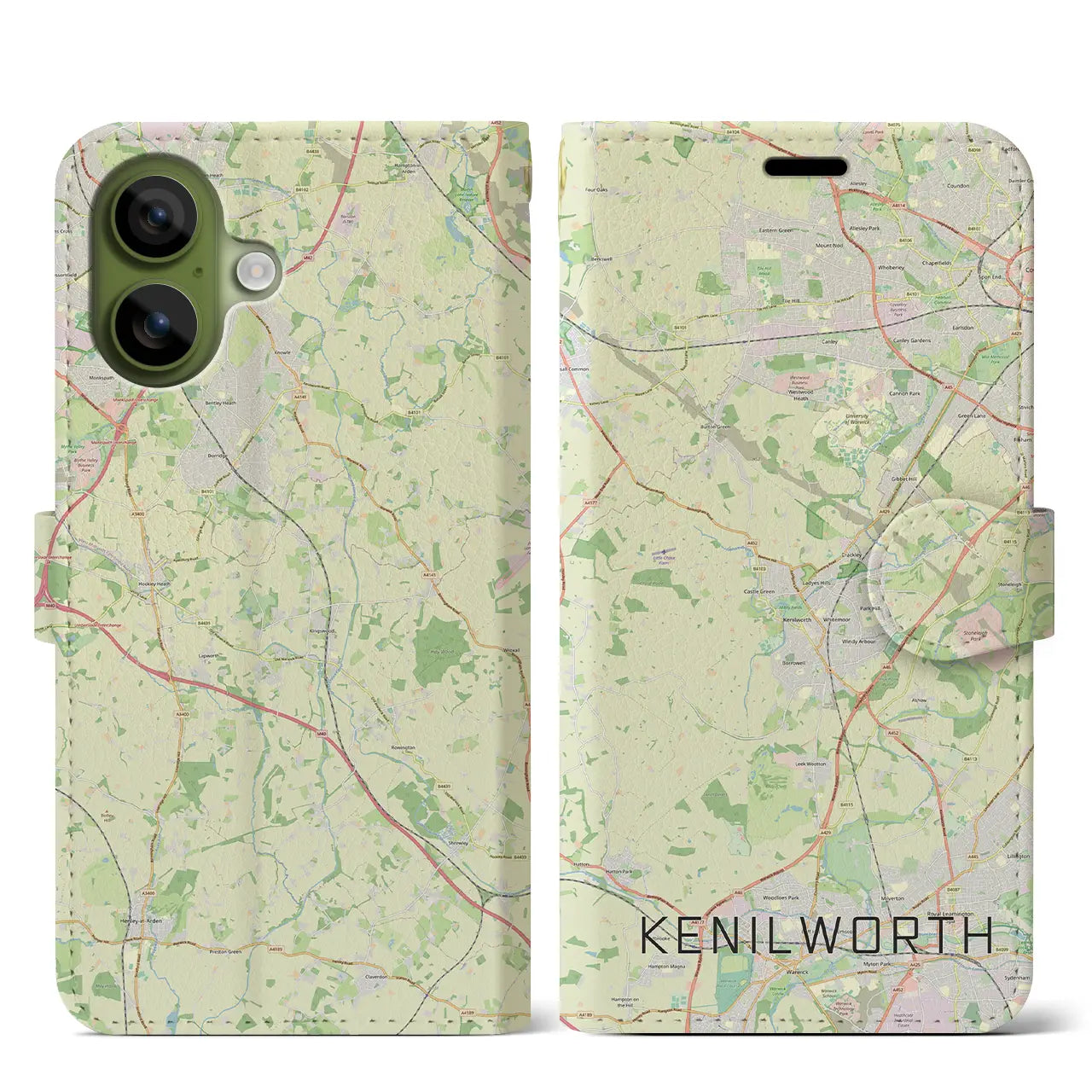 【ケニルワース(イギリス)】地図柄iPhoneケース(手帳タイプ)