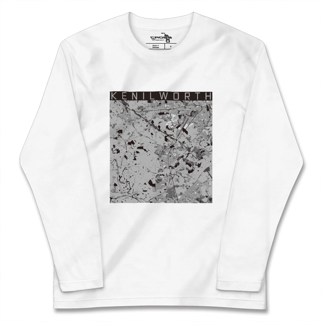 【ケニルワース(イギリス)】地図柄ロングスリーブTシャツ
