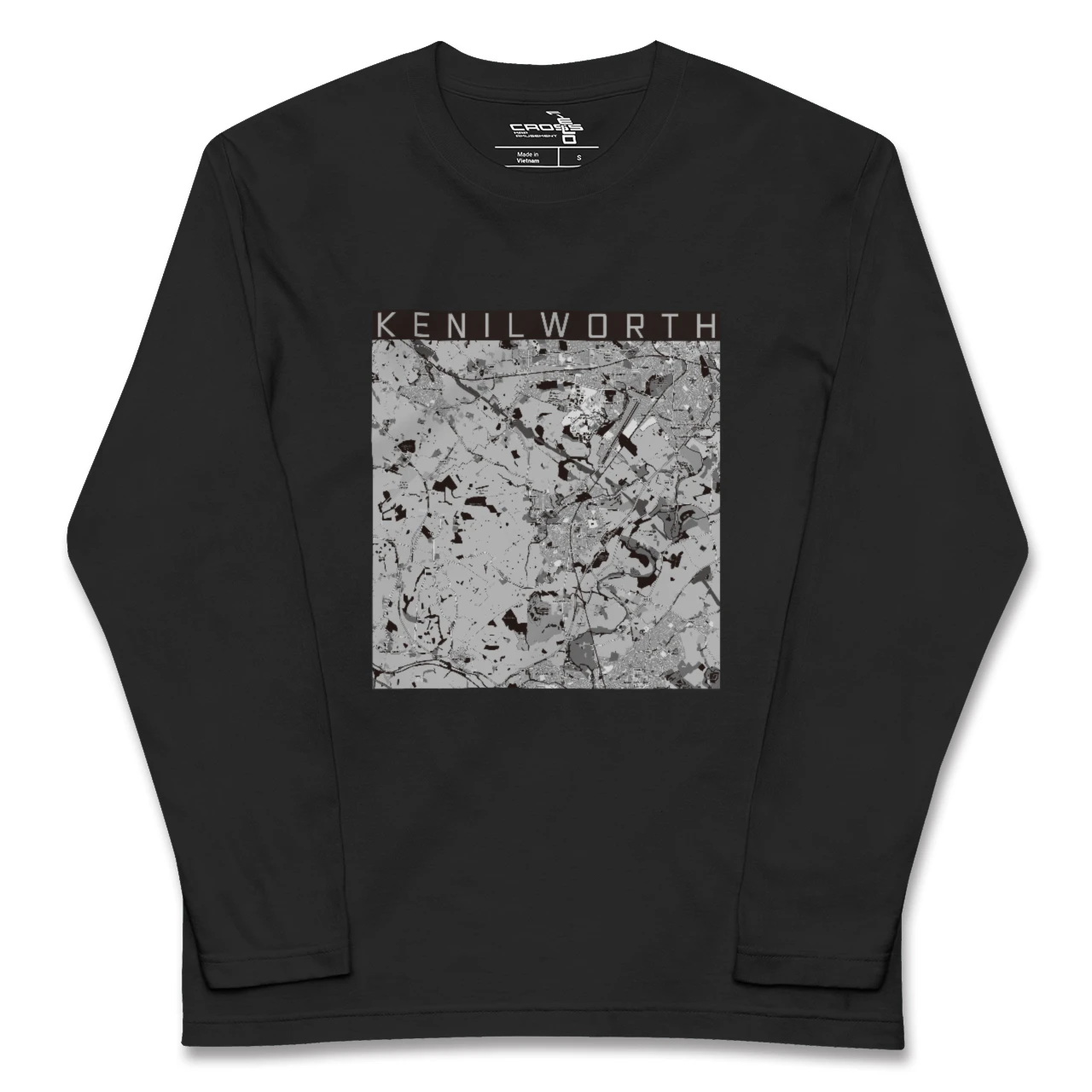 【ケニルワース(イギリス)】地図柄ロングスリーブTシャツ