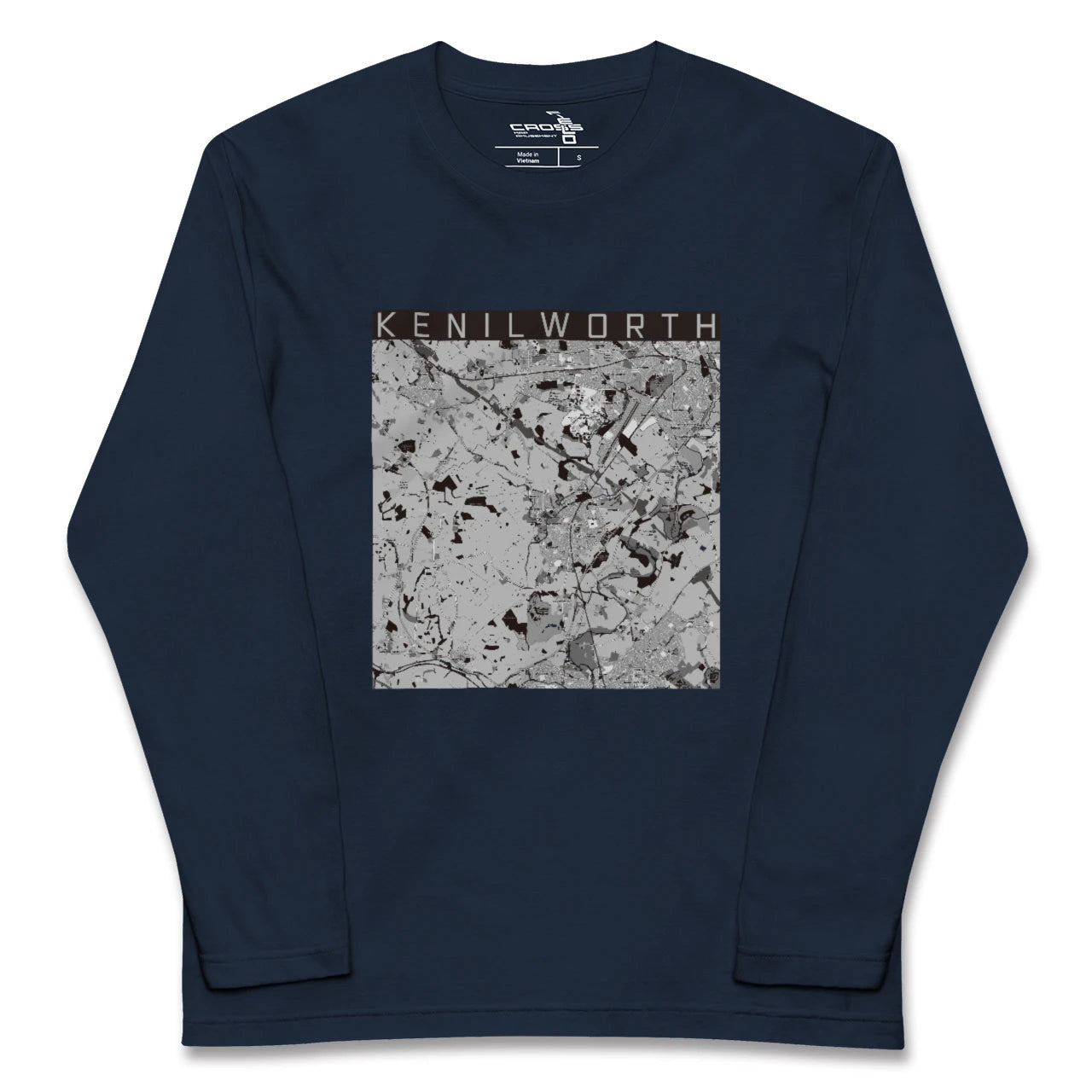 【ケニルワース(イギリス)】地図柄ロングスリーブTシャツ