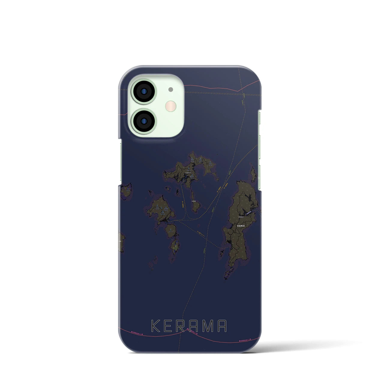 【慶良間(沖縄県)】地図柄iPhoneケース(バックカバータイプ)