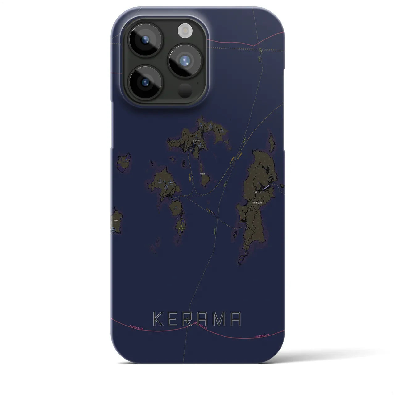 【慶良間(沖縄県)】地図柄iPhoneケース(バックカバータイプ)
