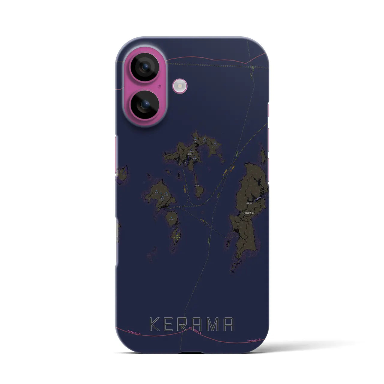 【慶良間(沖縄県)】地図柄iPhoneケース(バックカバータイプ)