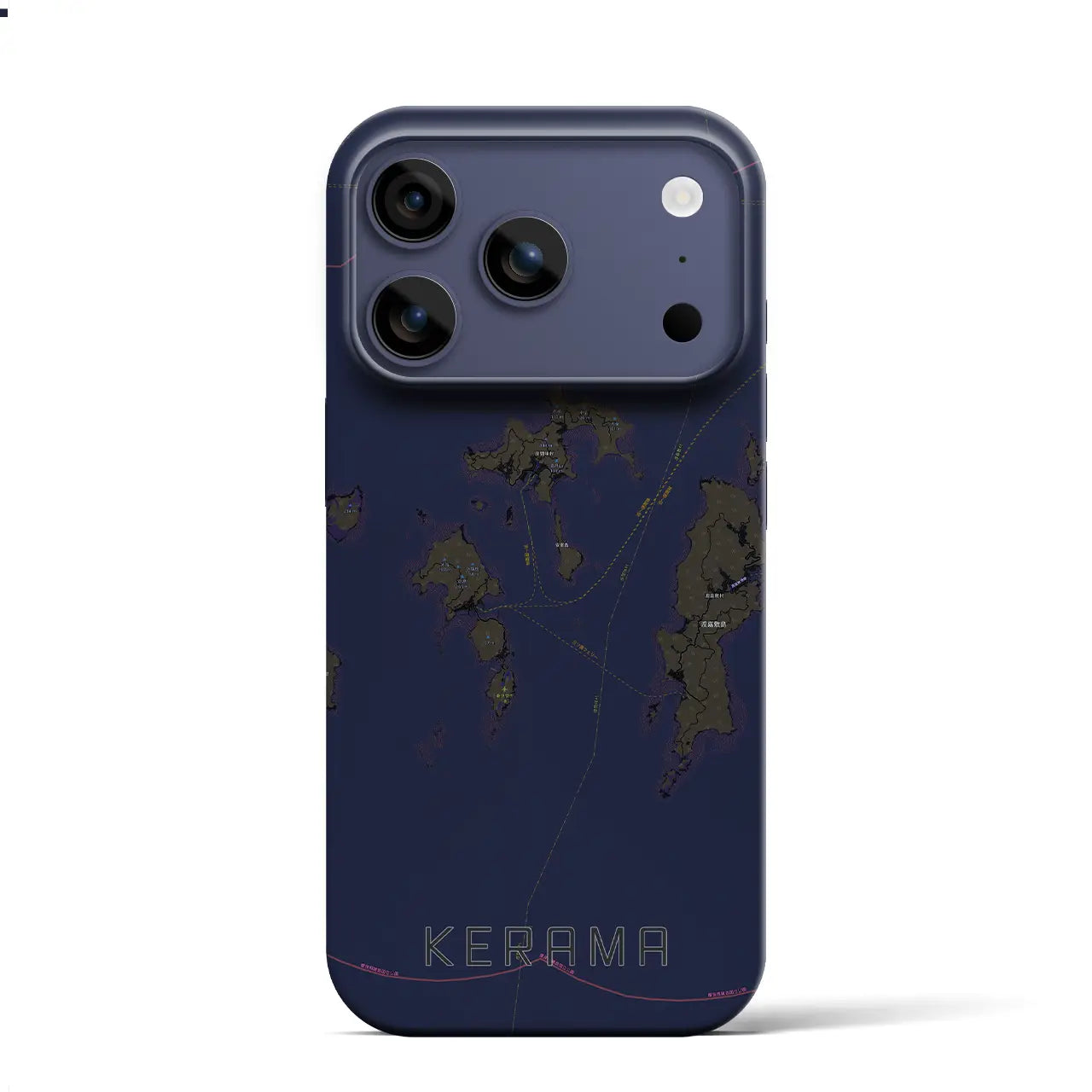 【慶良間(沖縄県)】地図柄iPhoneケース(バックカバータイプ)