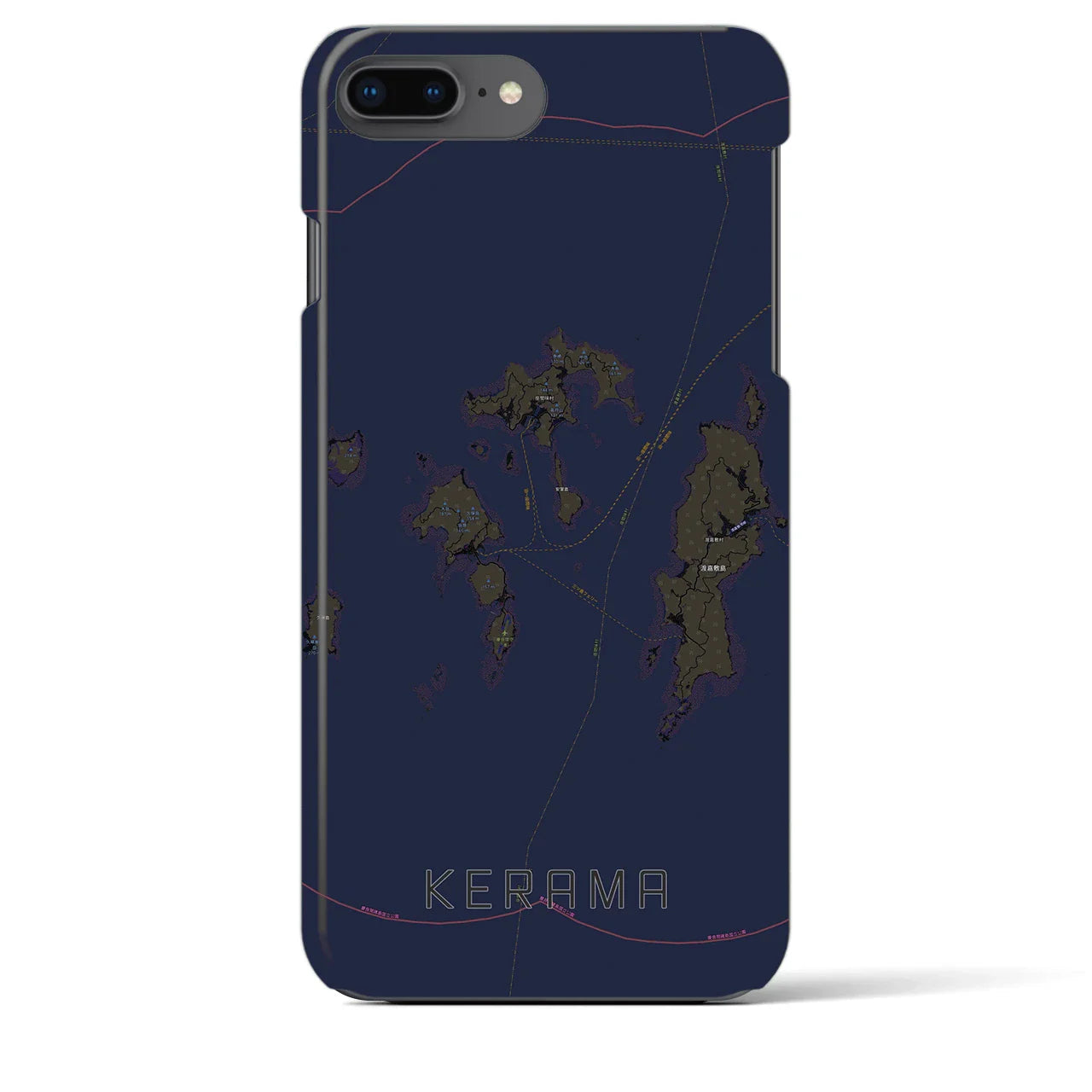 【慶良間(沖縄県)】地図柄iPhoneケース(バックカバータイプ)