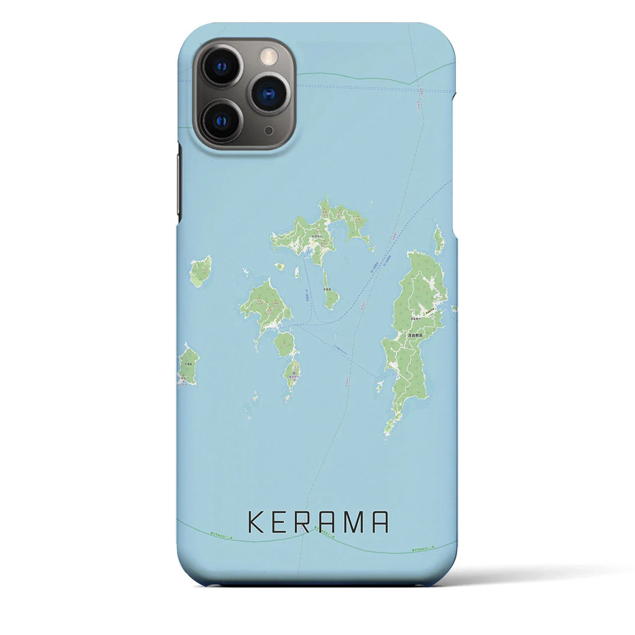 【慶良間(沖縄県)】地図柄iPhoneケース(バックカバータイプ)