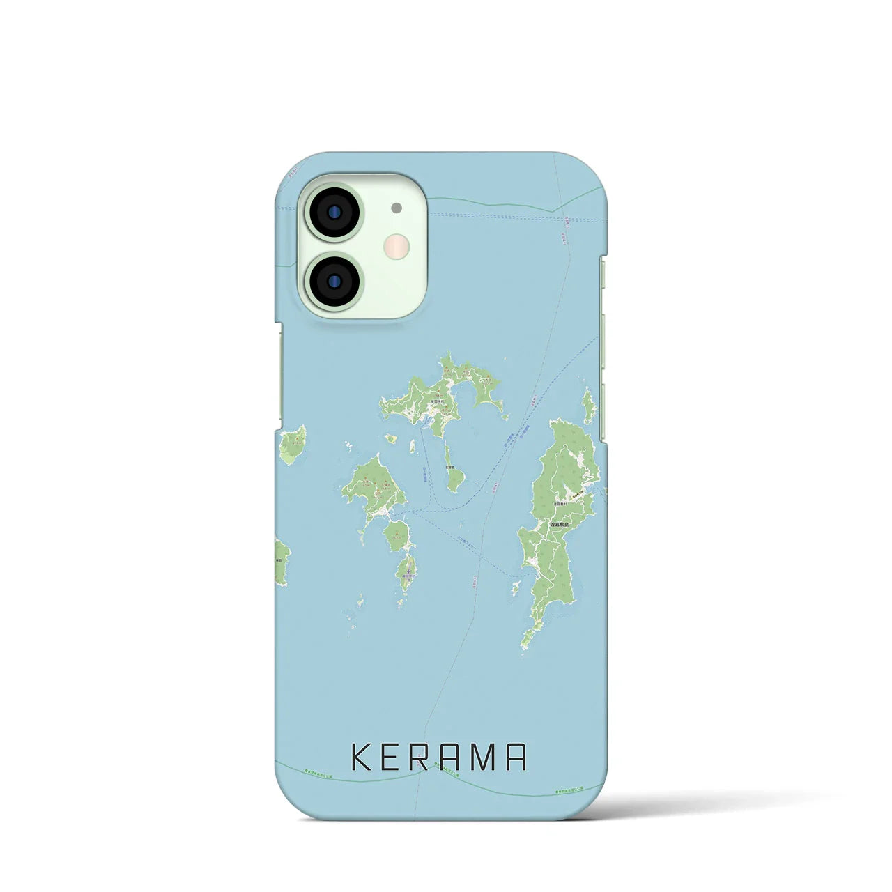 【慶良間(沖縄県)】地図柄iPhoneケース(バックカバータイプ)