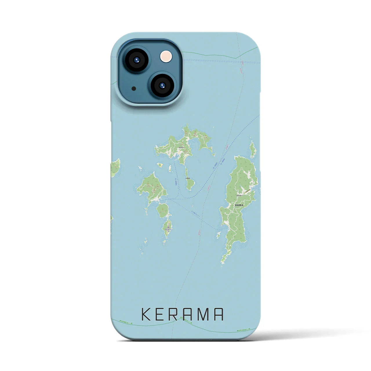【慶良間(沖縄県)】地図柄iPhoneケース(バックカバータイプ)