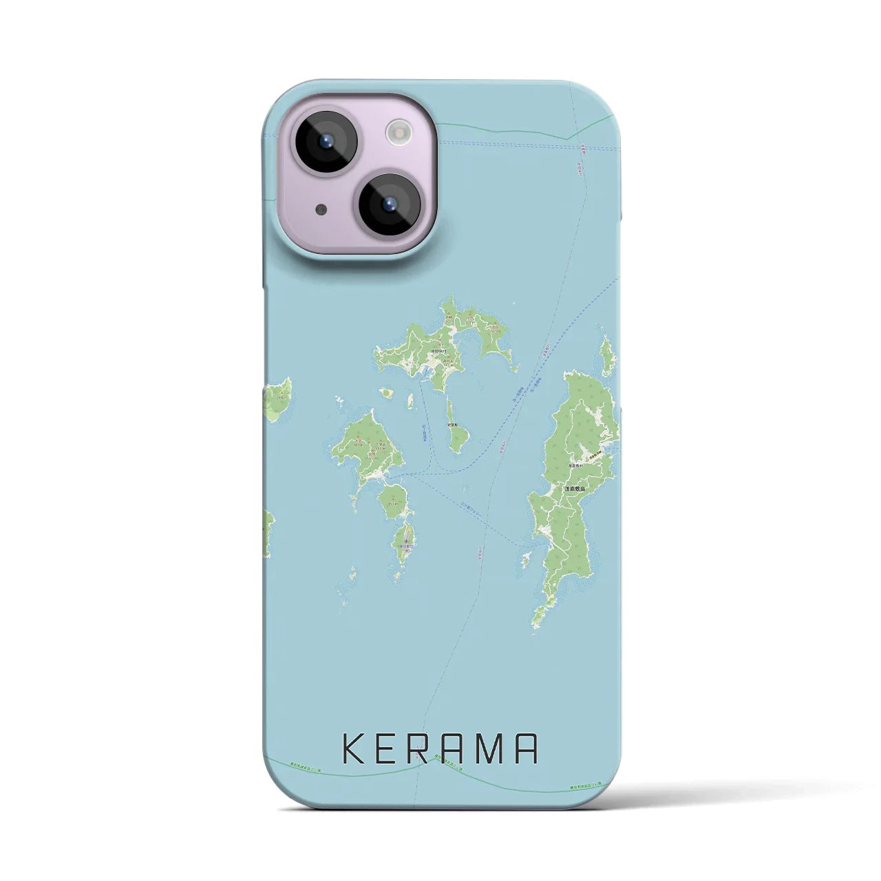 【慶良間(沖縄県)】地図柄iPhoneケース(バックカバータイプ)