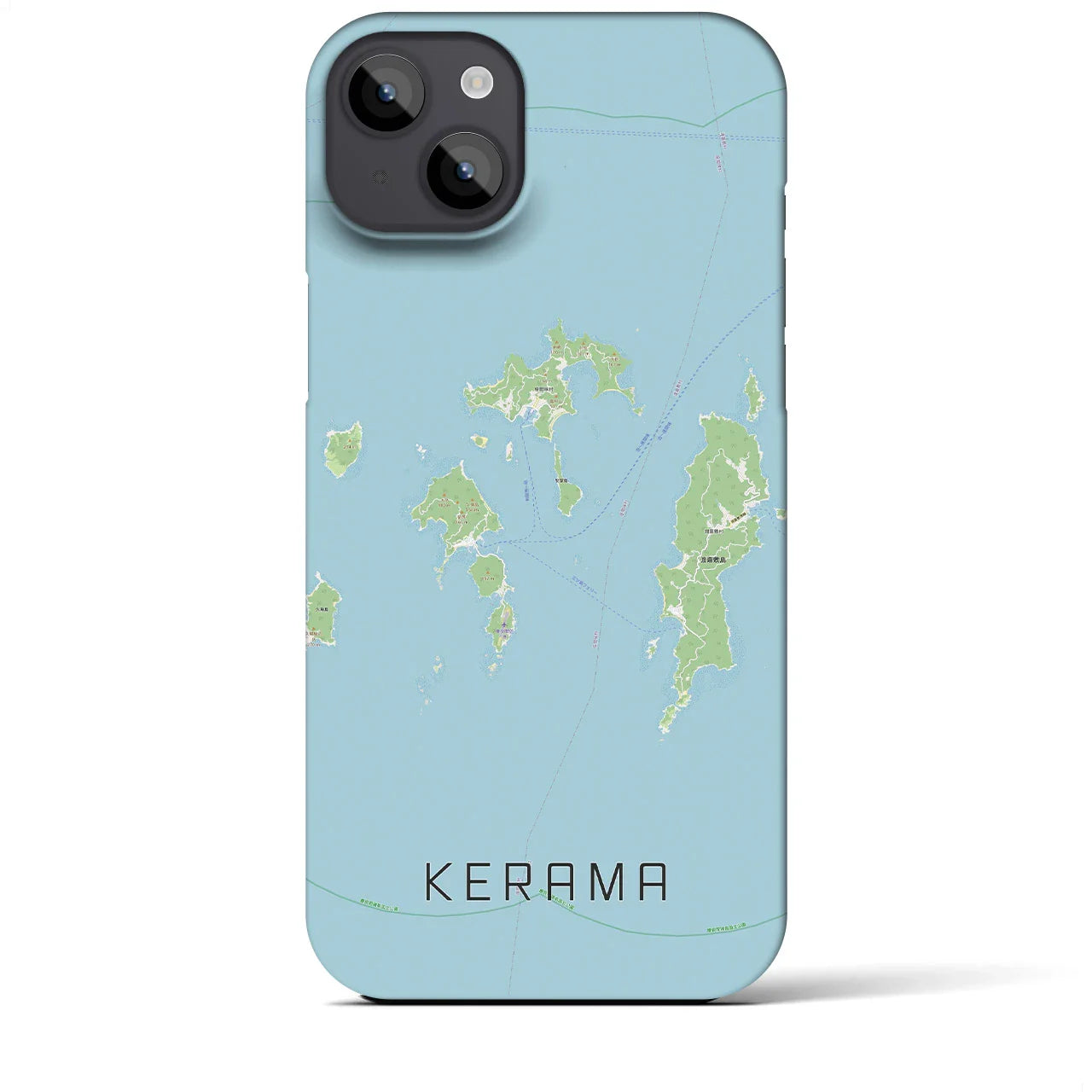 【慶良間(沖縄県)】地図柄iPhoneケース(バックカバータイプ)