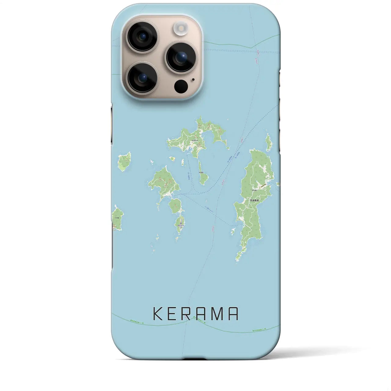 【慶良間(沖縄県)】地図柄iPhoneケース(バックカバータイプ)