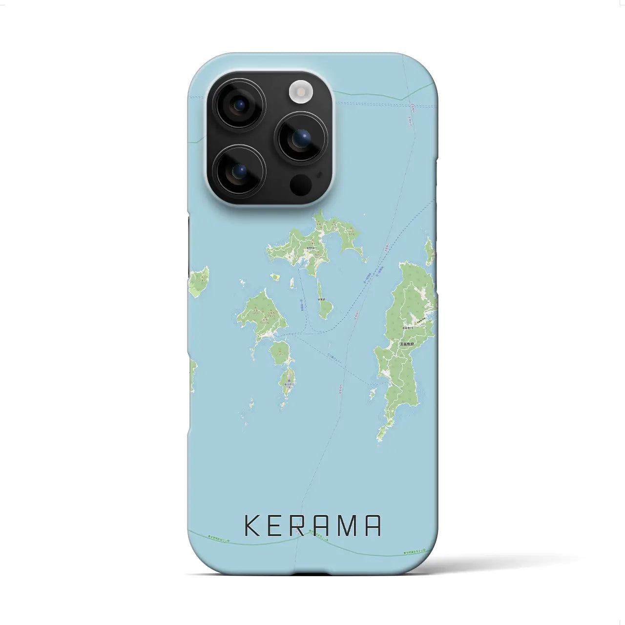【慶良間(沖縄県)】地図柄iPhoneケース(バックカバータイプ)