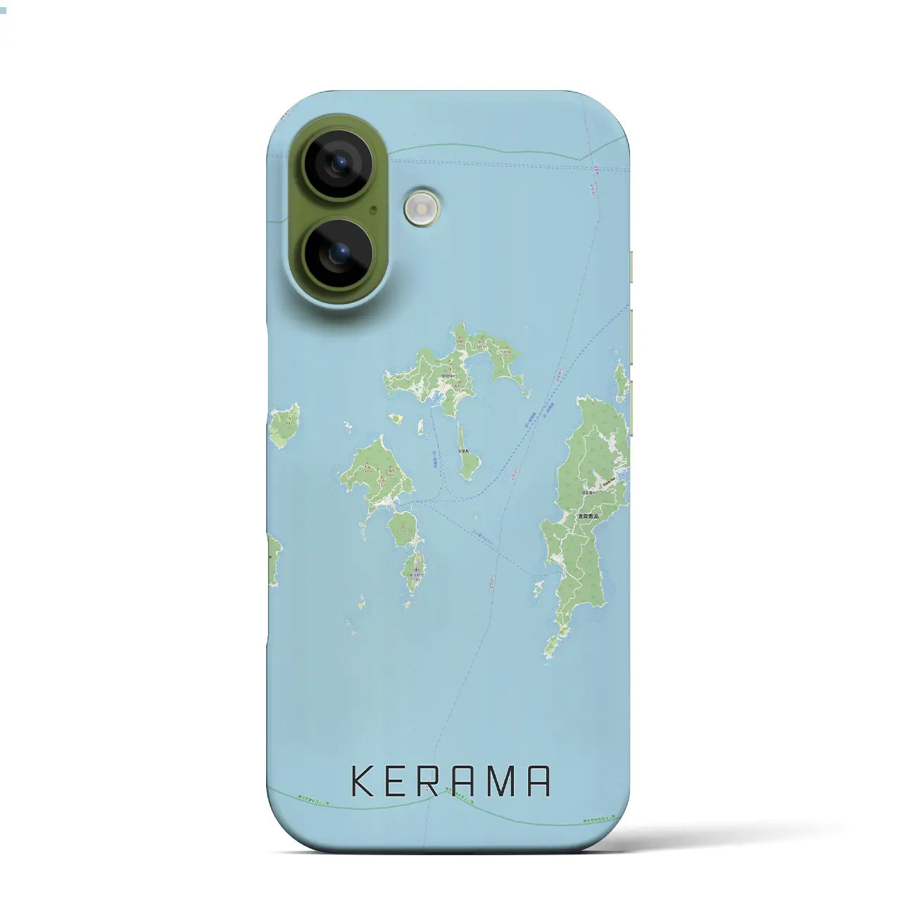 【慶良間(沖縄県)】地図柄iPhoneケース(バックカバータイプ)