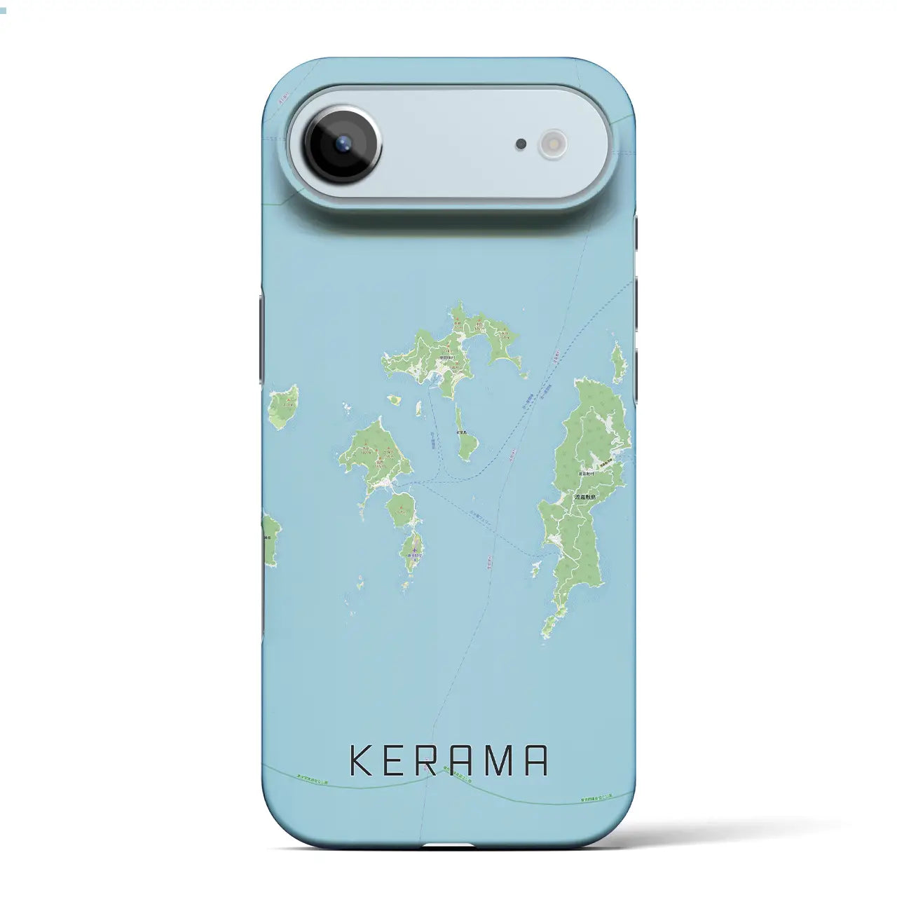 【慶良間(沖縄県)】地図柄iPhoneケース(バックカバータイプ)
