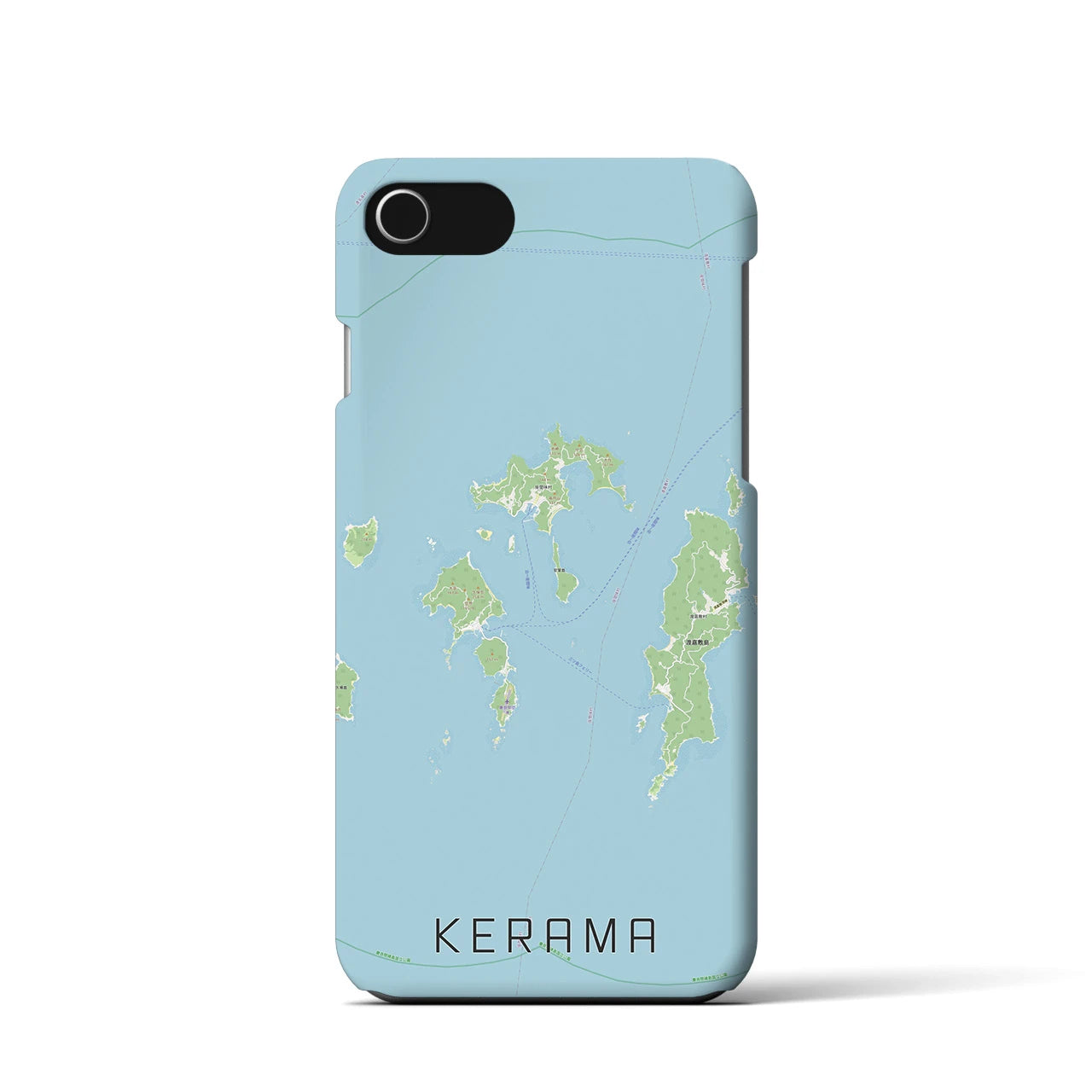 【慶良間(沖縄県)】地図柄iPhoneケース(バックカバータイプ)