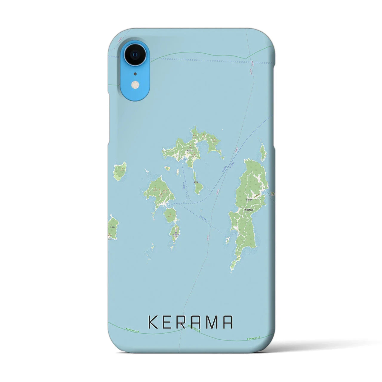【慶良間(沖縄県)】地図柄iPhoneケース(バックカバータイプ)
