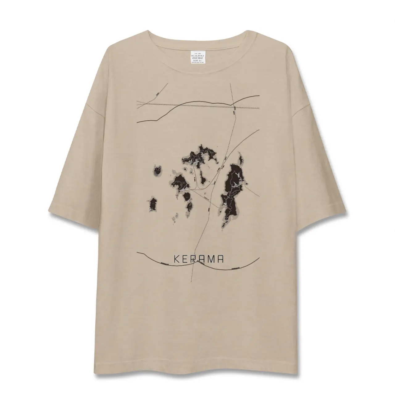 【慶良間(沖縄県)】地図柄ビッグシルエットTシャツ