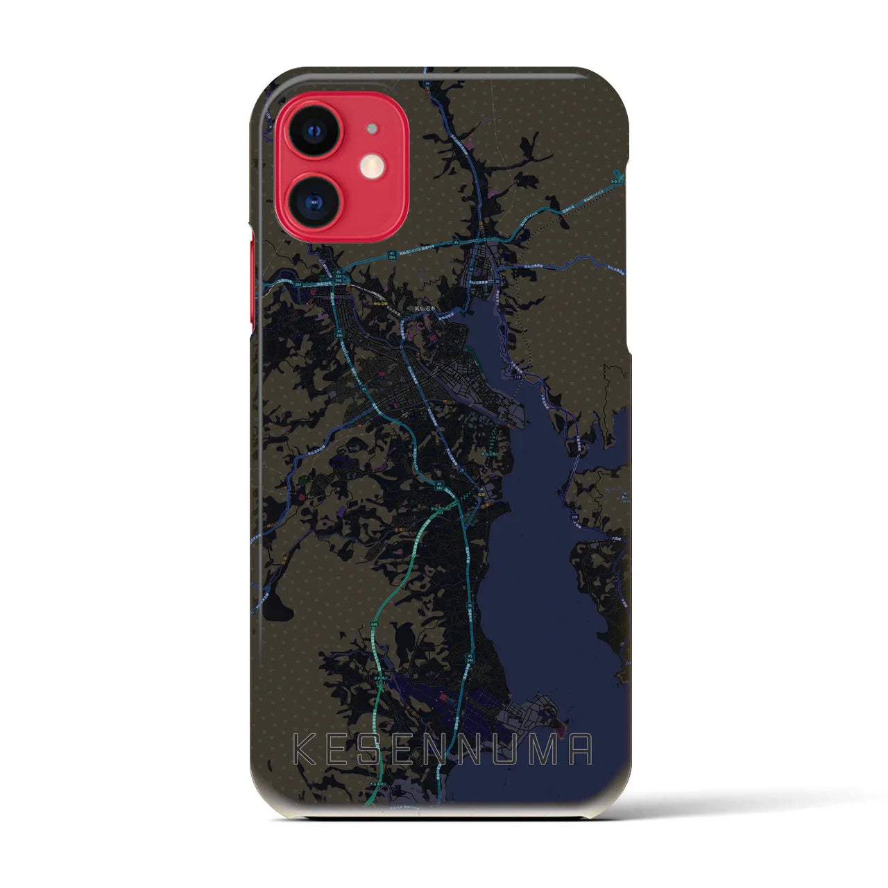 【気仙沼(宮城県)】地図柄iPhoneケース(バックカバータイプ)