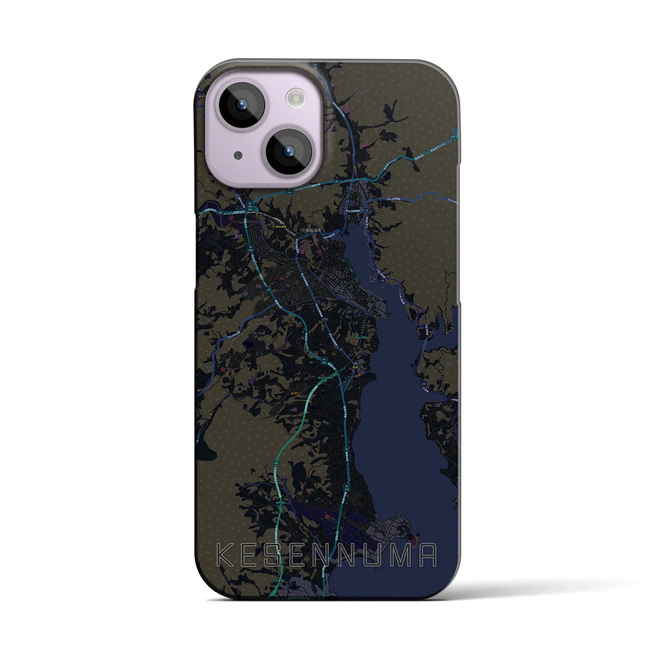 【気仙沼(宮城県)】地図柄iPhoneケース(バックカバータイプ)