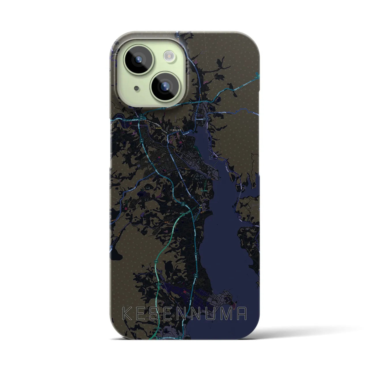 【気仙沼(宮城県)】地図柄iPhoneケース(バックカバータイプ)