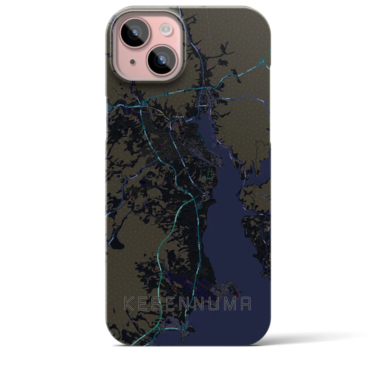 【気仙沼(宮城県)】地図柄iPhoneケース(バックカバータイプ)